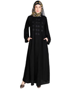 Flowless Abaya Black