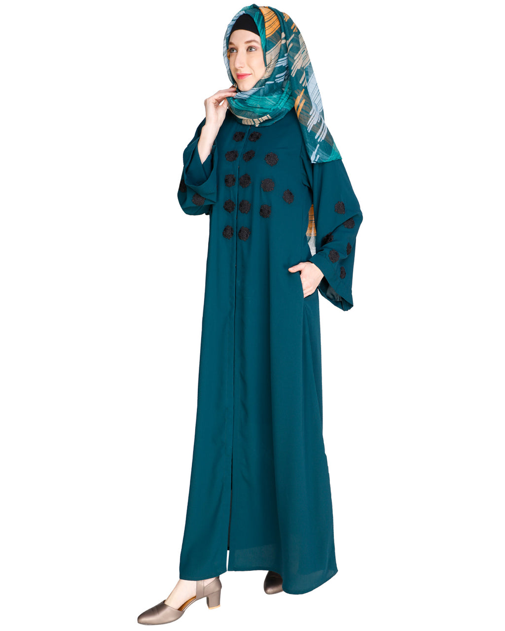 Flowless Abaya Bottle Green