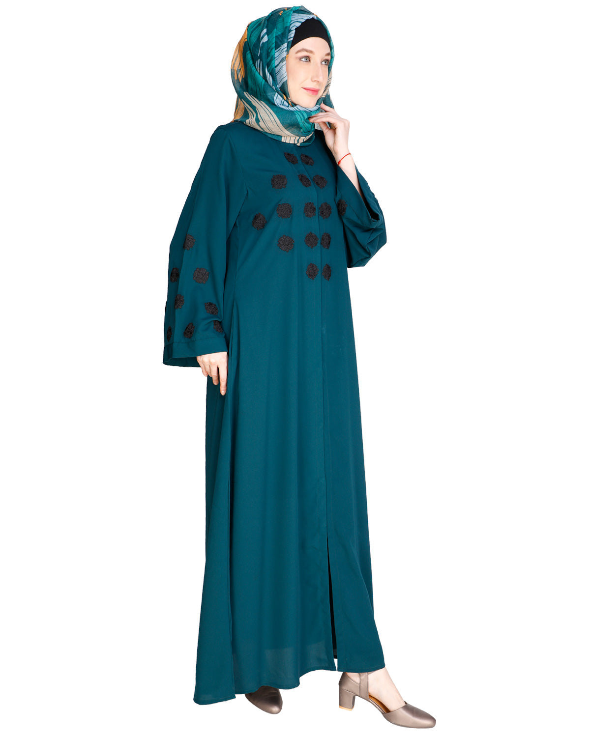 Flowless Abaya Bottle Green