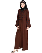 Flowless Abaya Dark Brown