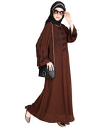 Flowless Abaya Dark Brown