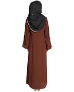 Flowless Abaya Dark Brown