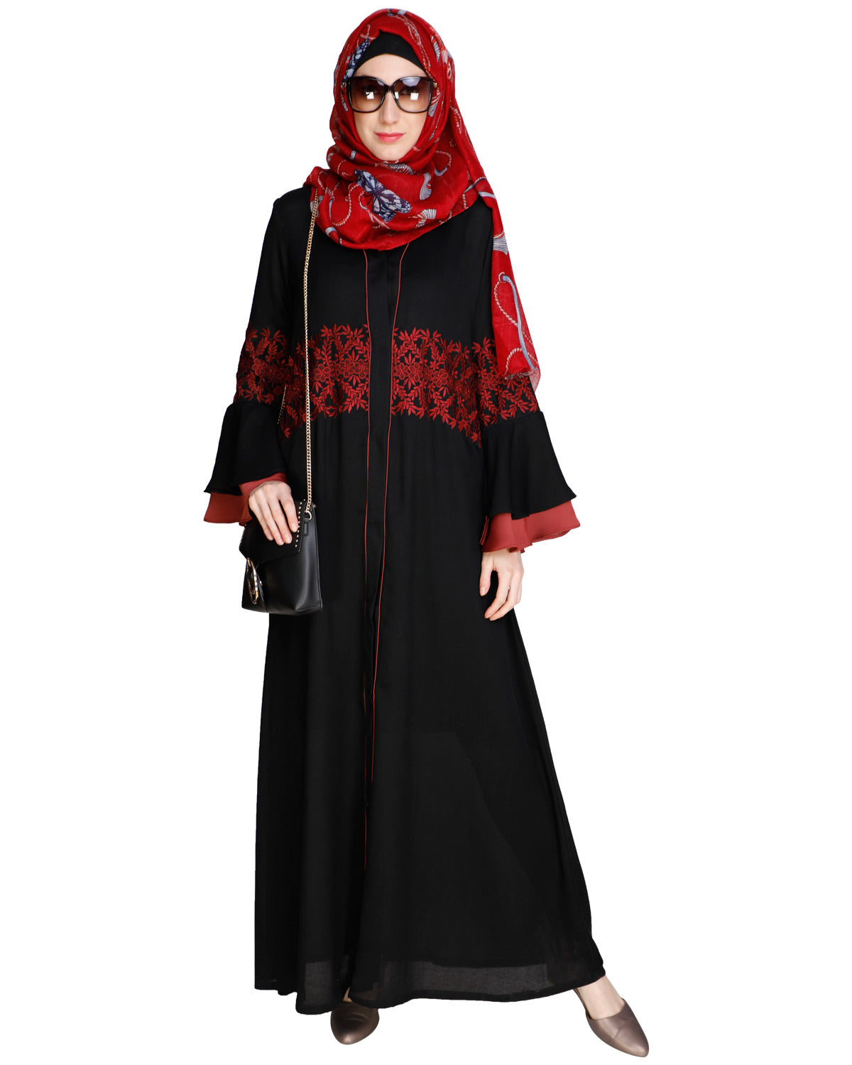 Jingle Bell Abaya Black