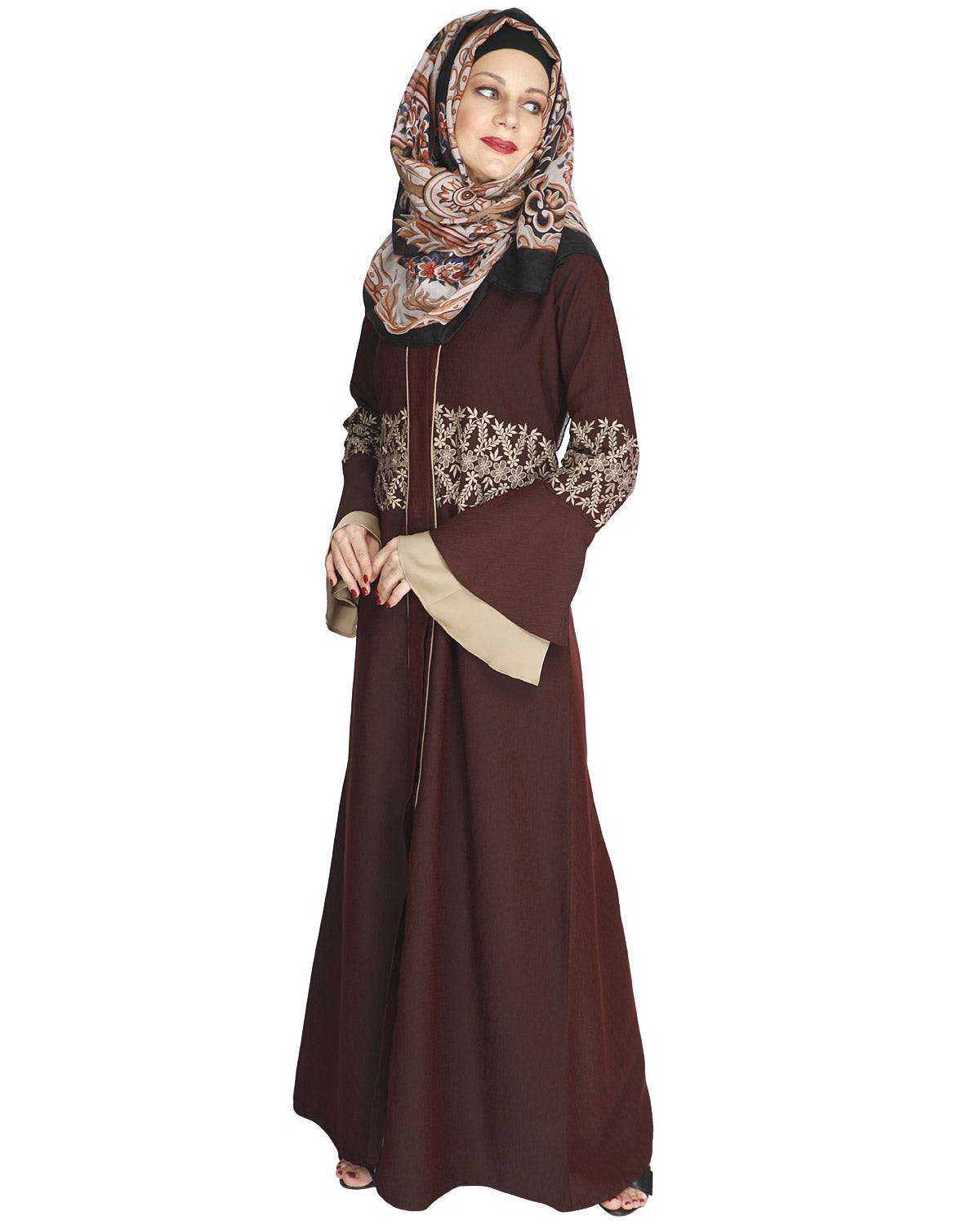 Jingle Bell Abaya Maroon