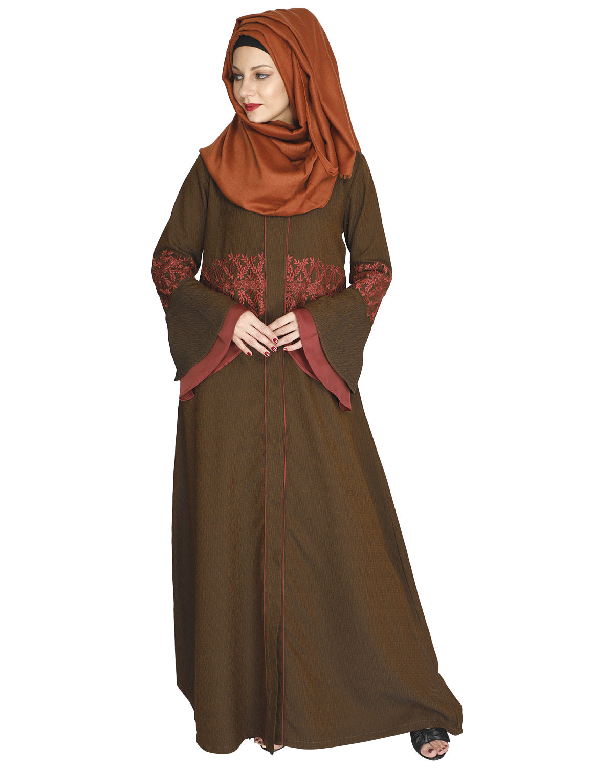 Jingle Bell Abaya Brown
