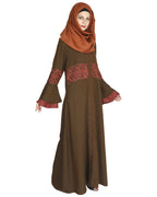 Jingle Bell Abaya Brown