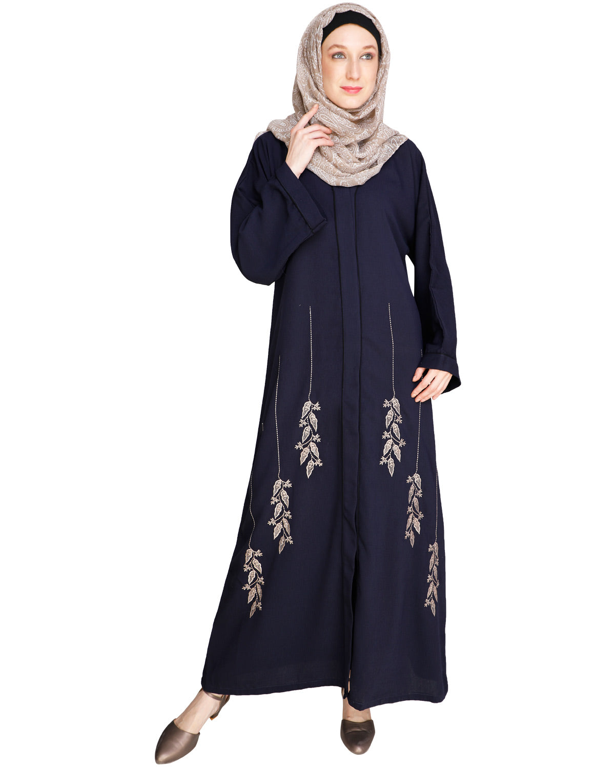 Classic Dubai Style Abaya Blue