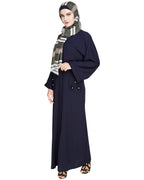 Classic Dubai Style Abaya Dark Blue