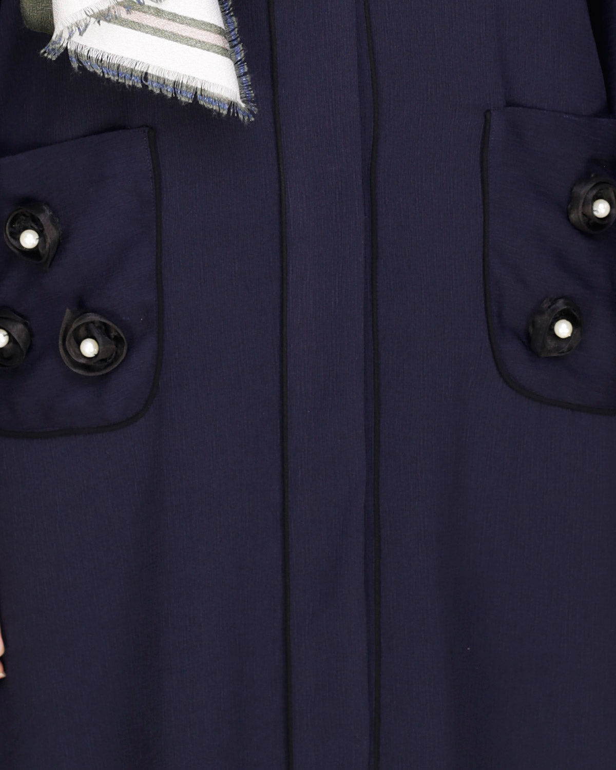 Classic Dubai Style Abaya Dark Blue