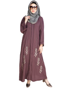 Classic Dubai Style Abaya Onion Pink