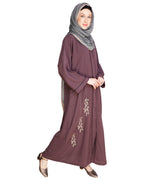 Classic Dubai Style Abaya Onion Pink