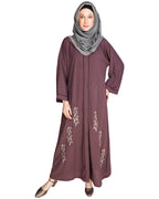 Classic Dubai Style Abaya Onion Pink