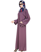 Classic Dubai Style Abaya Violet