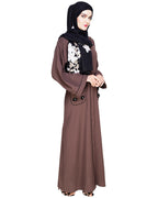 Classic Dubai Style Abaya Wood Brown