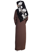 Classic Dubai Style Abaya Wood Brown