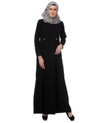 Flared Frock Style Abaya Black