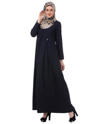 Flared Frock Style Abaya Blue