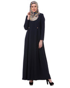Flared Frock Style Abaya Blue
