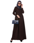 Flared Frock Style Abaya Brown