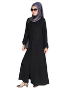 Modish Black Dubai Style Abaya Black