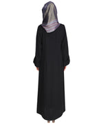 Modish Black Dubai Style Abaya Black