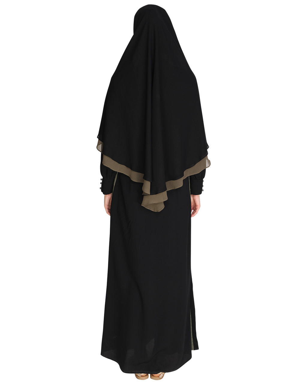 Abaya with Hijab Set Sage Green