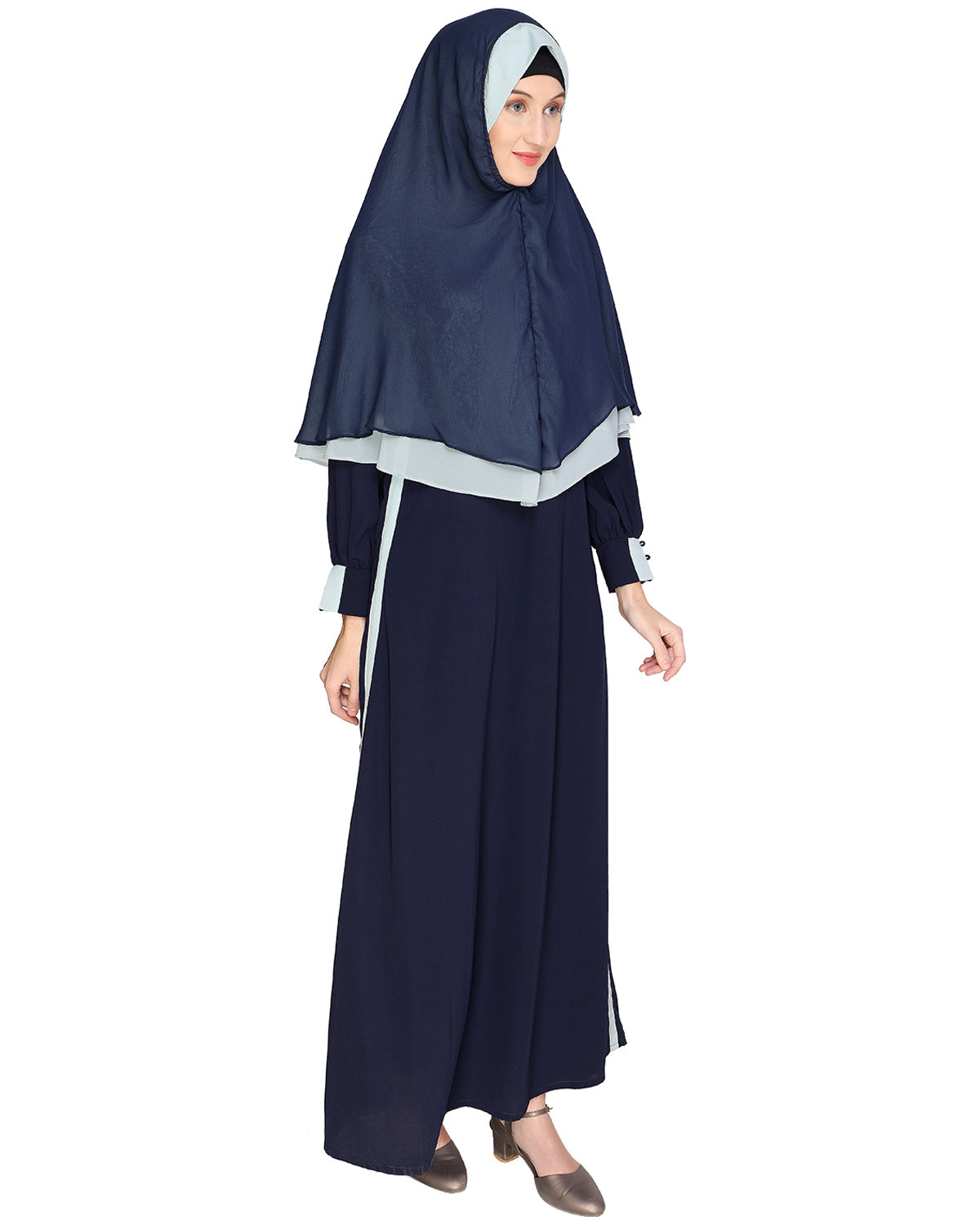 Abaya with Hijab Set Sage Green