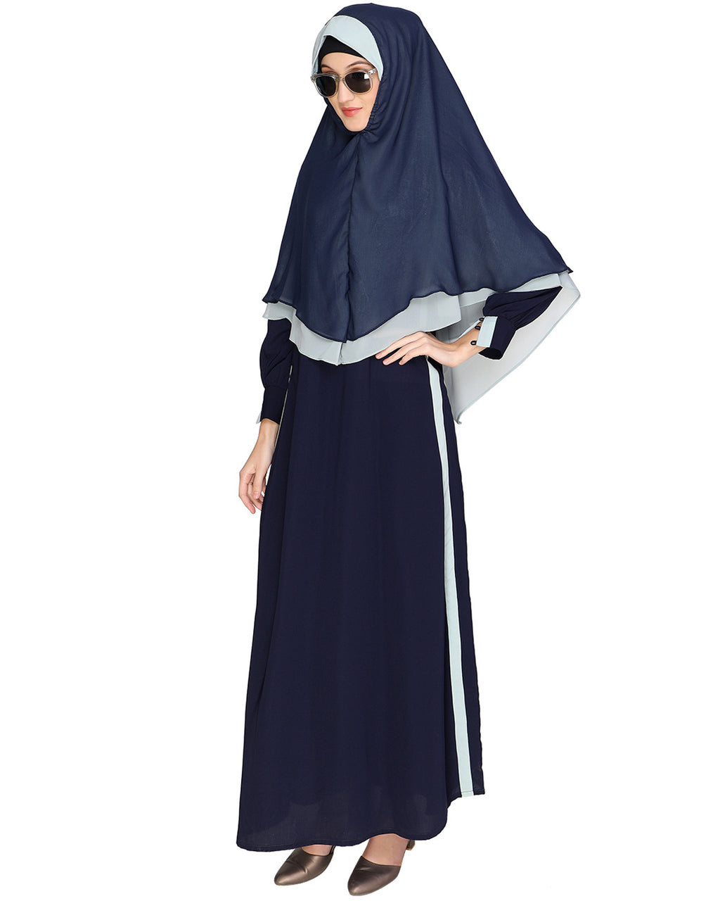 Abaya with Hijab Set Sage Green