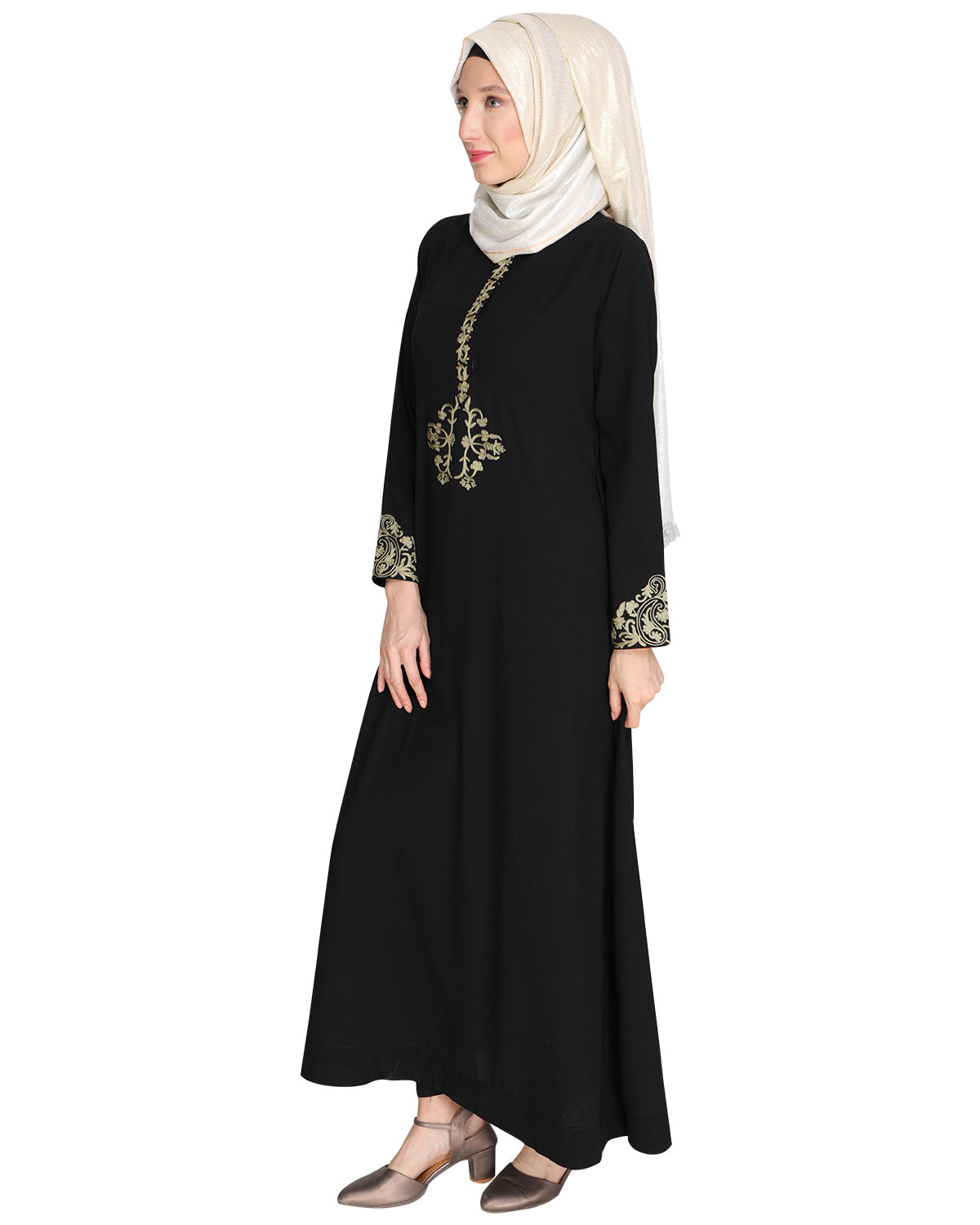 Persian Embroidered Abaya Black