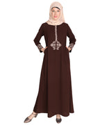 Persian Embroidered Abaya Brown