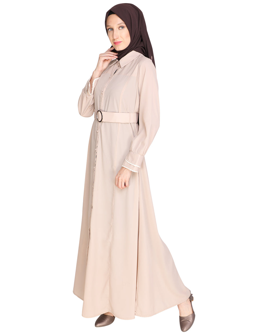 Shirt Style Maxi Dress Purple