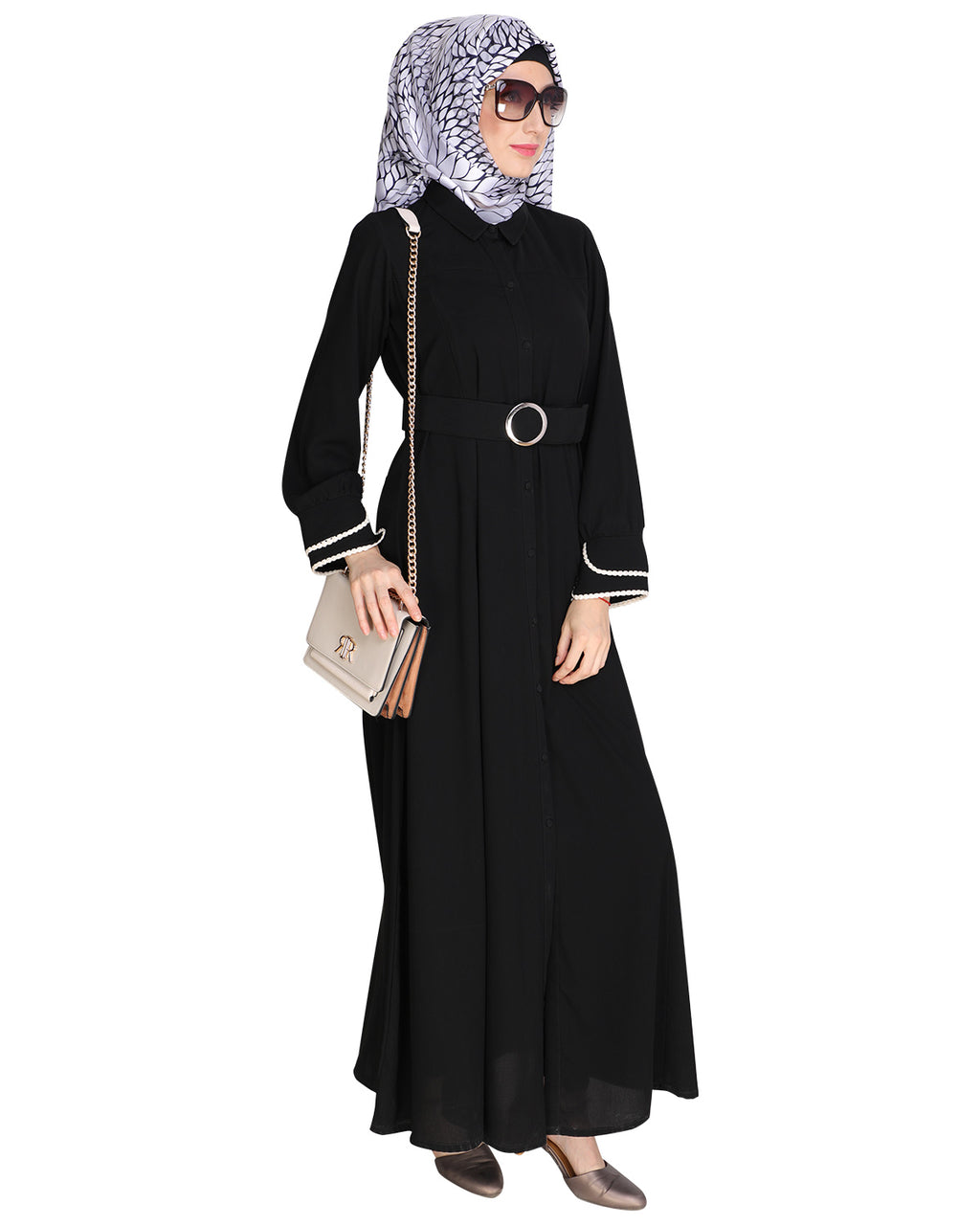Shirt Style Maxi Dress Beige