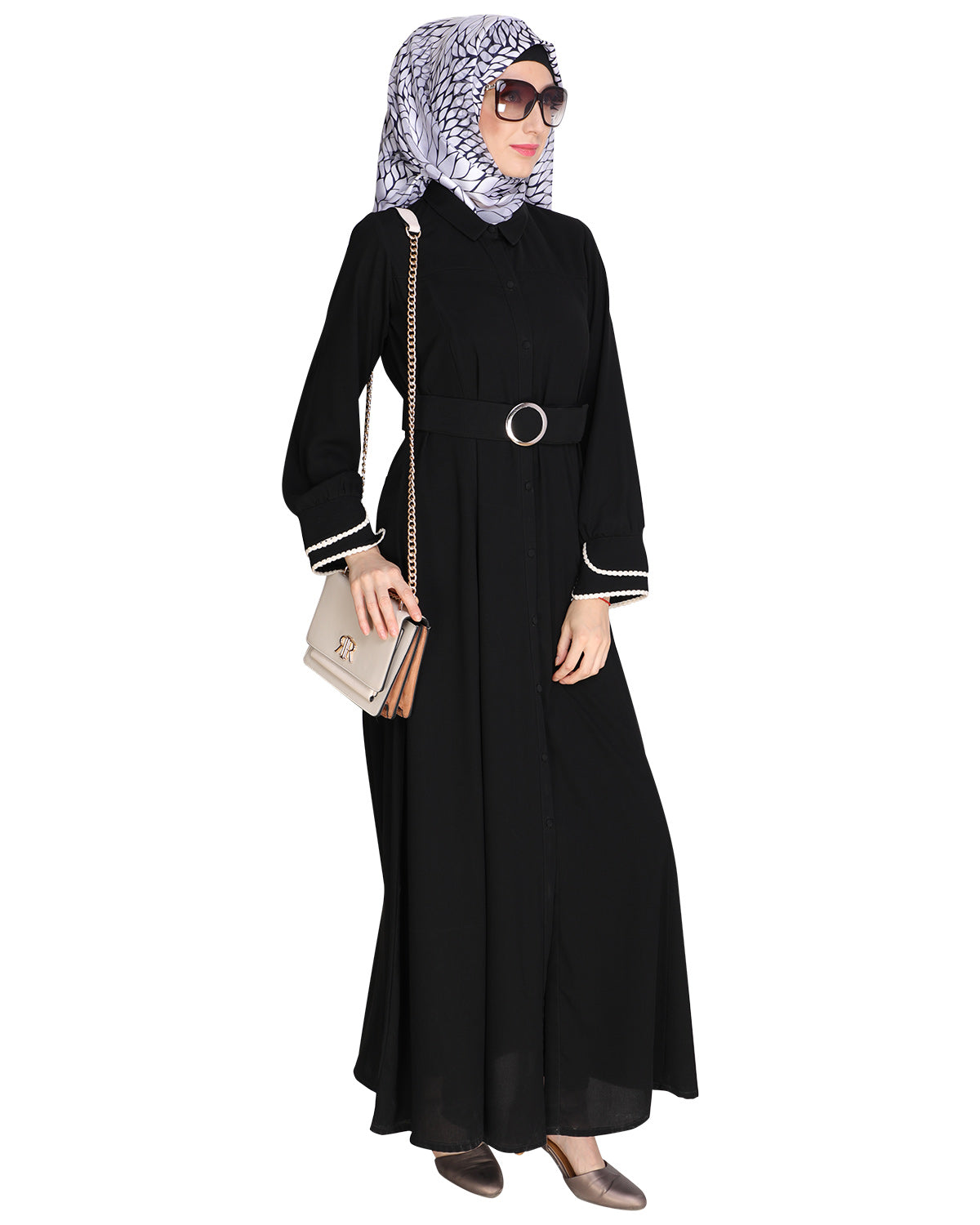 Shirt Style Maxi Dress Beige