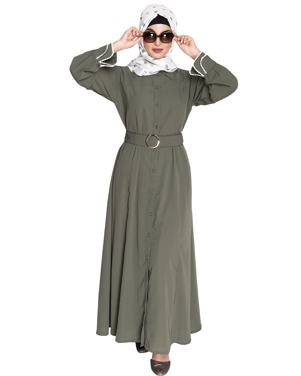 Shirt Style Maxi Dress Blue
