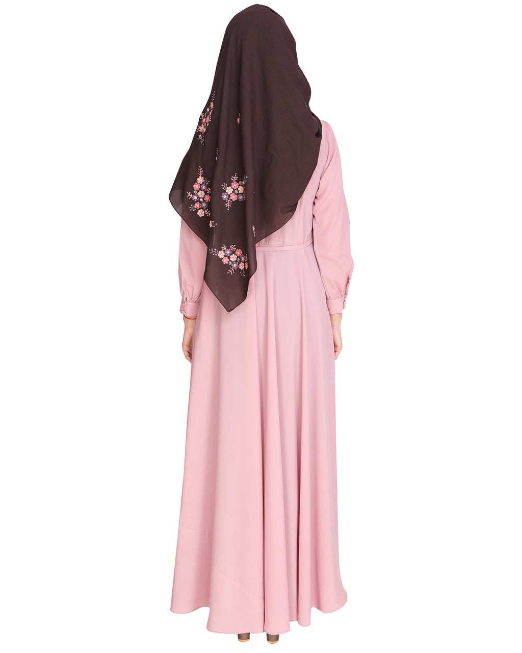 Gathered Neck Maxi Dress Blush pink