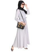 Gathered Neck Maxi Dress Ice Blue