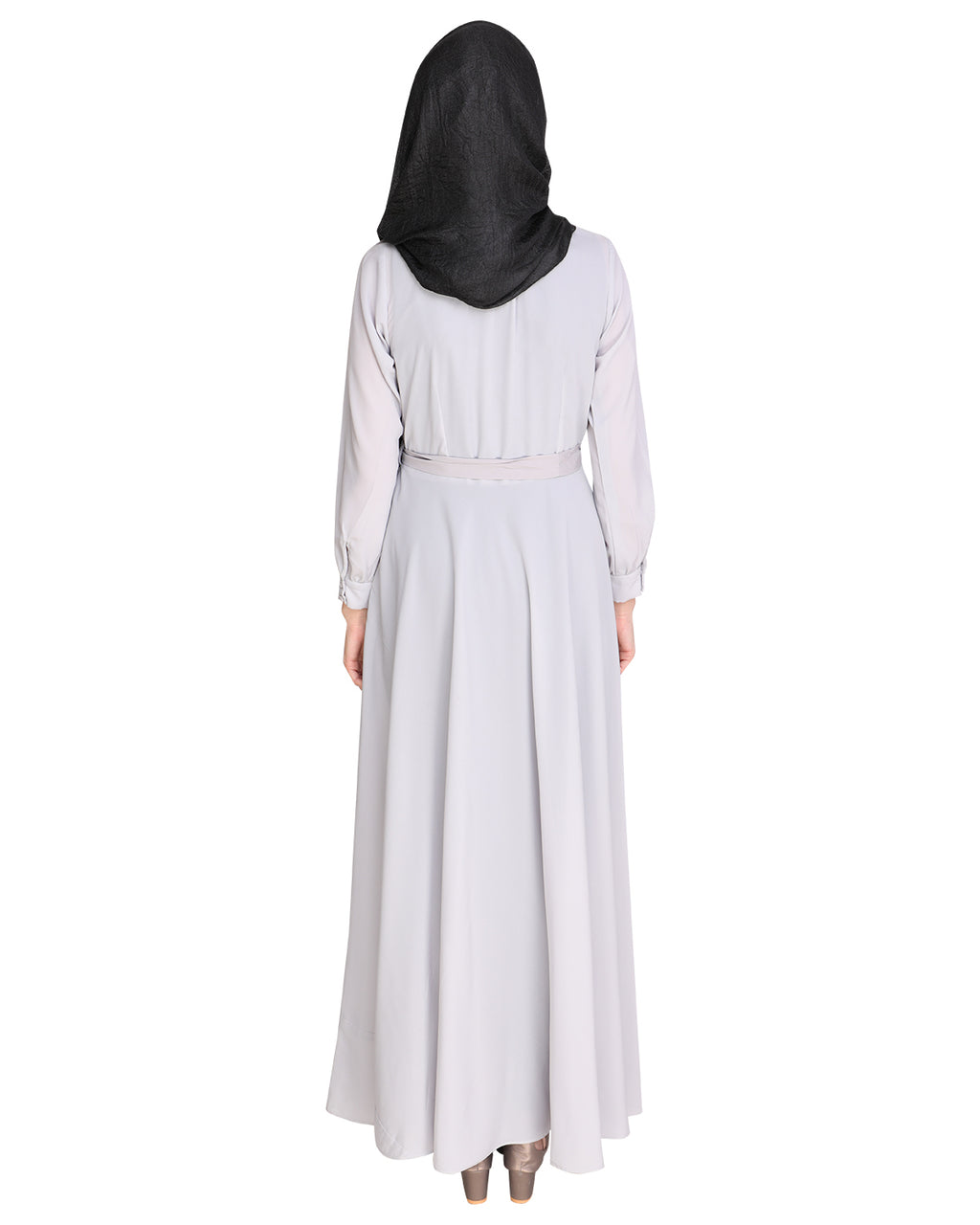 Gathered Neck Maxi Dress Ice Blue