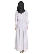 Gathered Neck Maxi Dress Ice Blue
