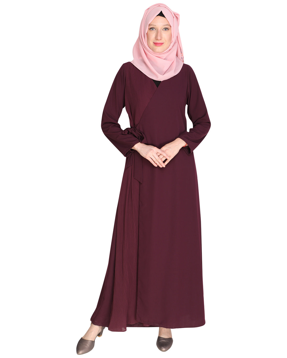 Angarkha Style Purple Abaya Purple
