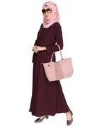Angarkha Style Purple Abaya Purple