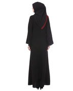 Casual Abaya Black & Maroon