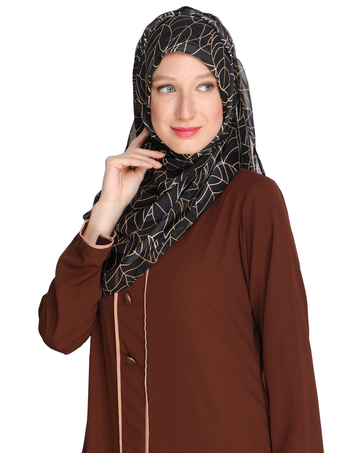 Sleek Dark Abaya Dark Brown