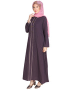 Sleek Dark Abaya Purple