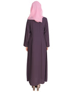 Sleek Dark Abaya Purple
