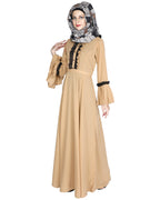 Fairy Frill Abaya Brown