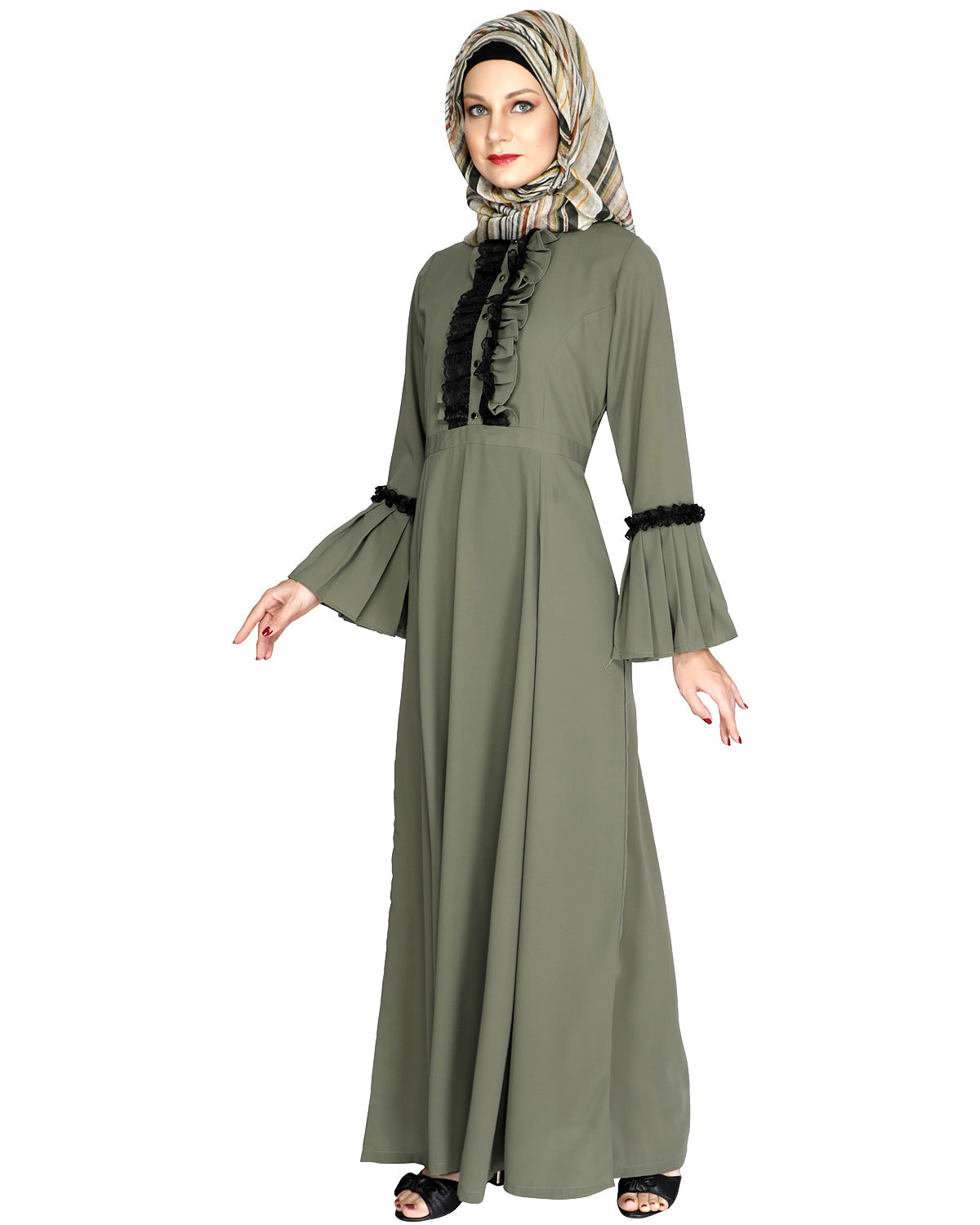 Fairy Frill Abaya Mint