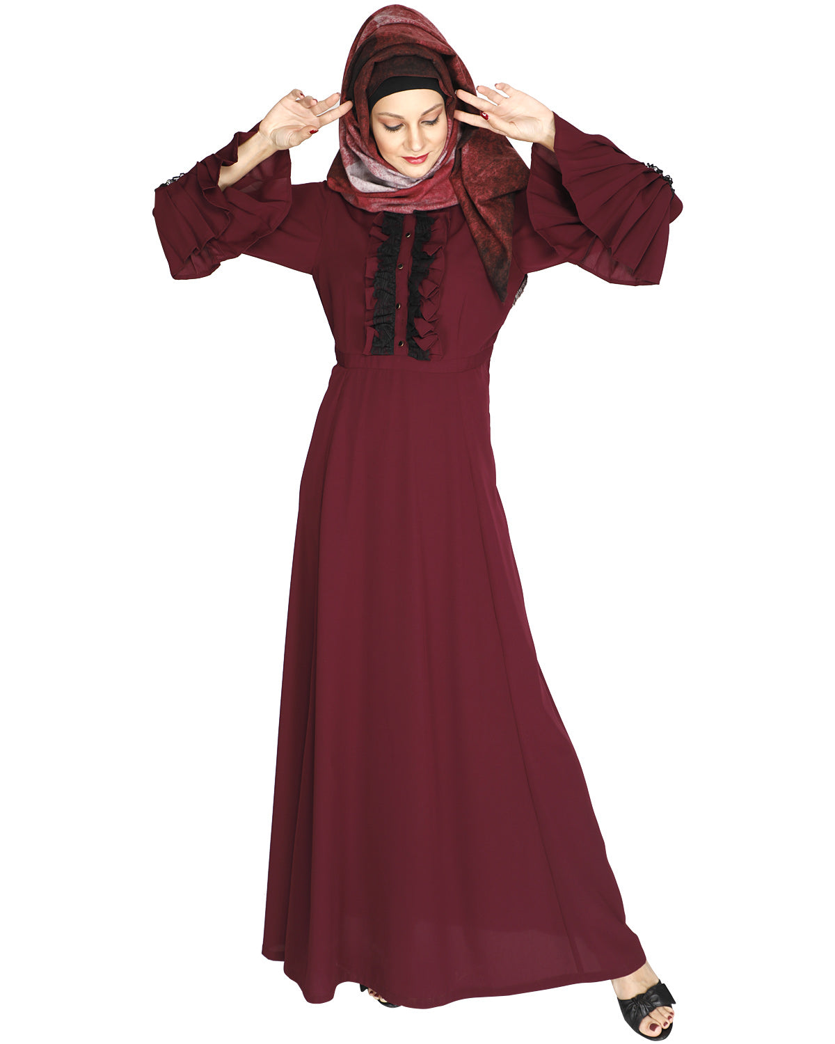 Fairy Frill Abaya Purple