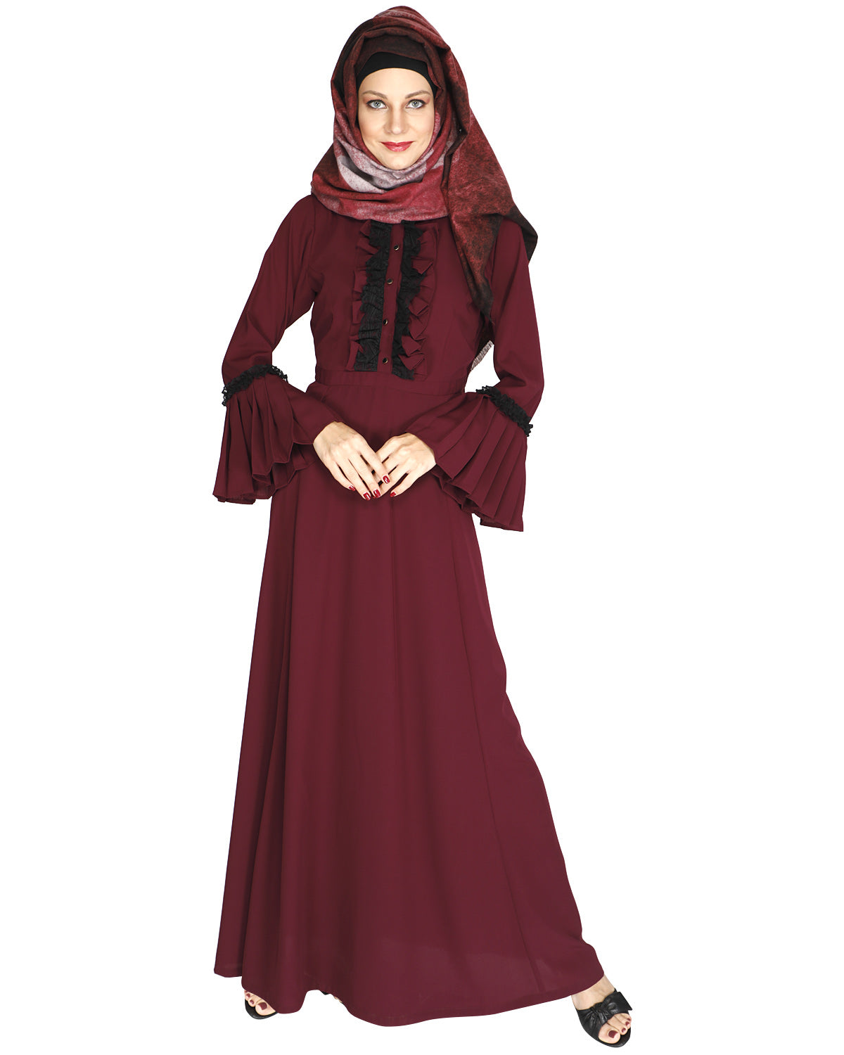 Fairy Frill Abaya Purple