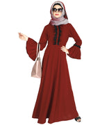 Fairy Frill Abaya Wine
