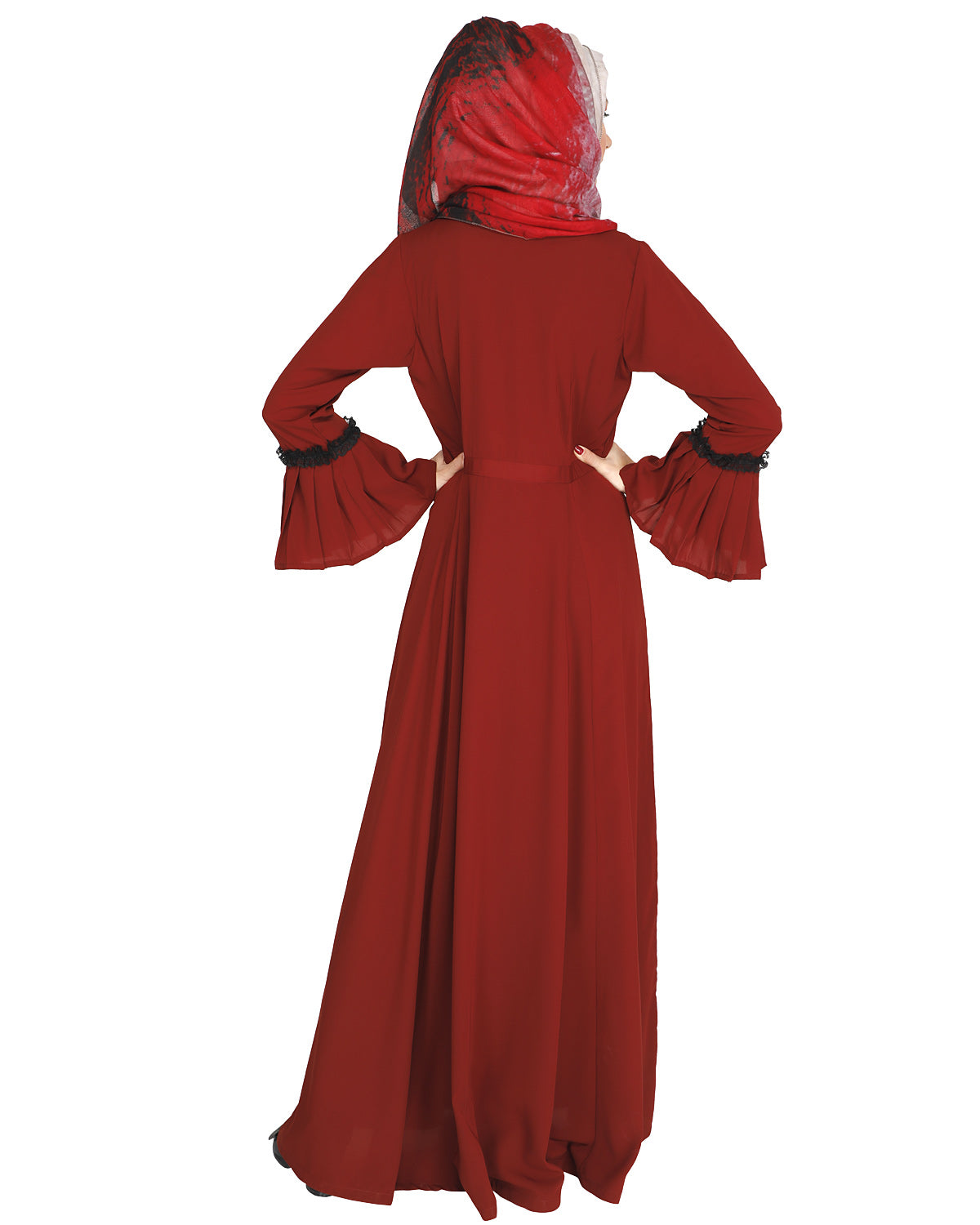 Fairy Frill Abaya Wine